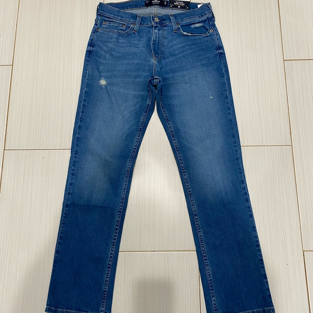 NWT Hollister Slim Straight Mens 29”x30” Epic Flex Jeans